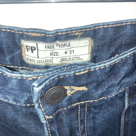 Free People Shorts Women 31 Sweet Surrender Denim Dark Wash Mini High Rise L - Picture 10 of 10